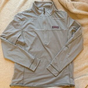 Vineyard Vines Striped Quarter-Zip Pullover